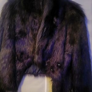 Ladys Faux Fur Coat